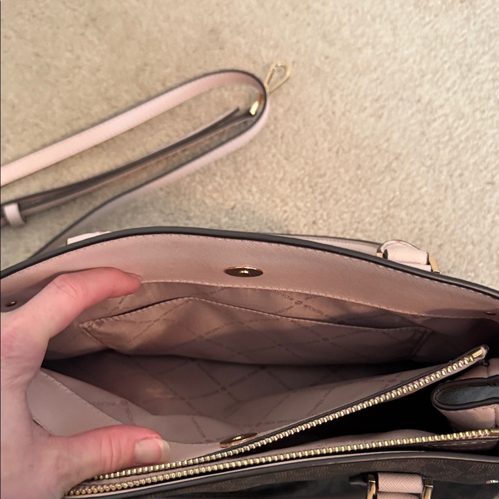 Michael Kors Satchel in Brown and Pink - Picture 6 of 8
